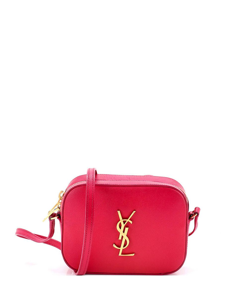 Б/у маленькая кожаная сумка-камера Saint Laurent Small Classic Monogram