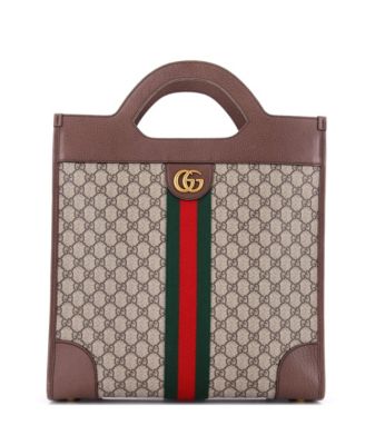 Pre-Owned Gucci Medium Ophidia Cut Out Handle Tote GG Coated Canvas