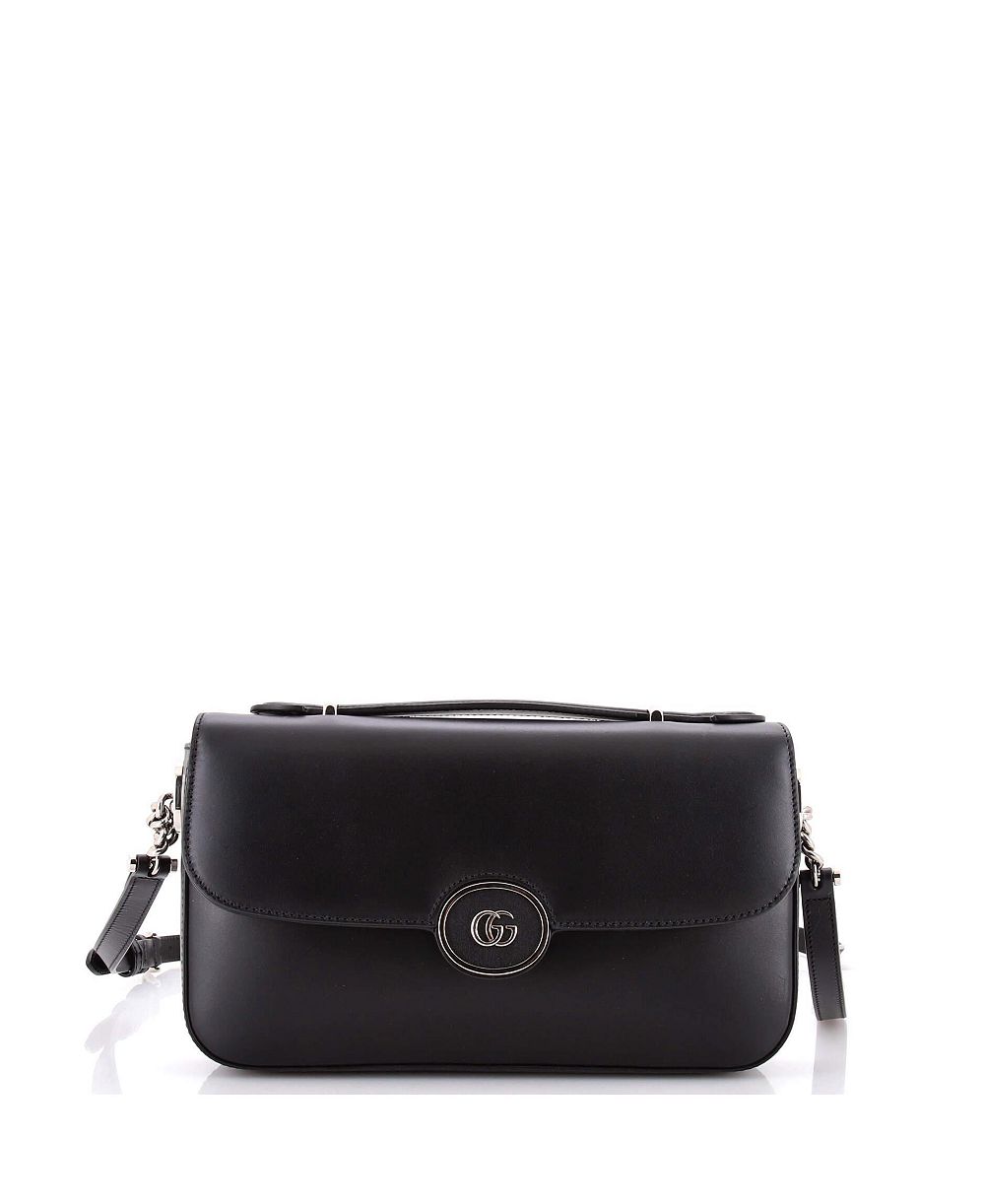 Pre-Owned Gucci маленькая сумка Petite GG Flap на плечо из кожи