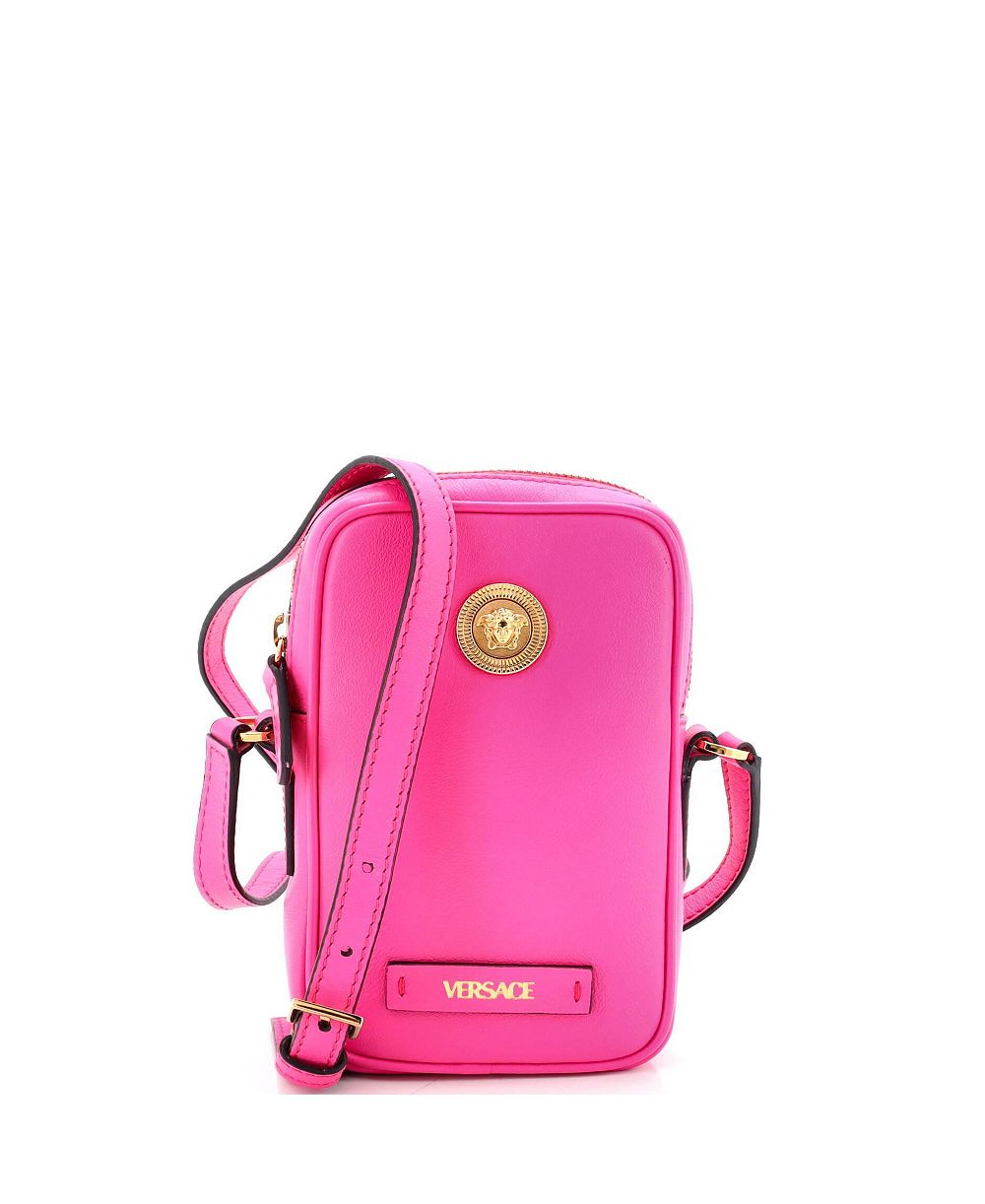 Pre-Owned Versace Medusa Biggie Leather Crossbody Bag