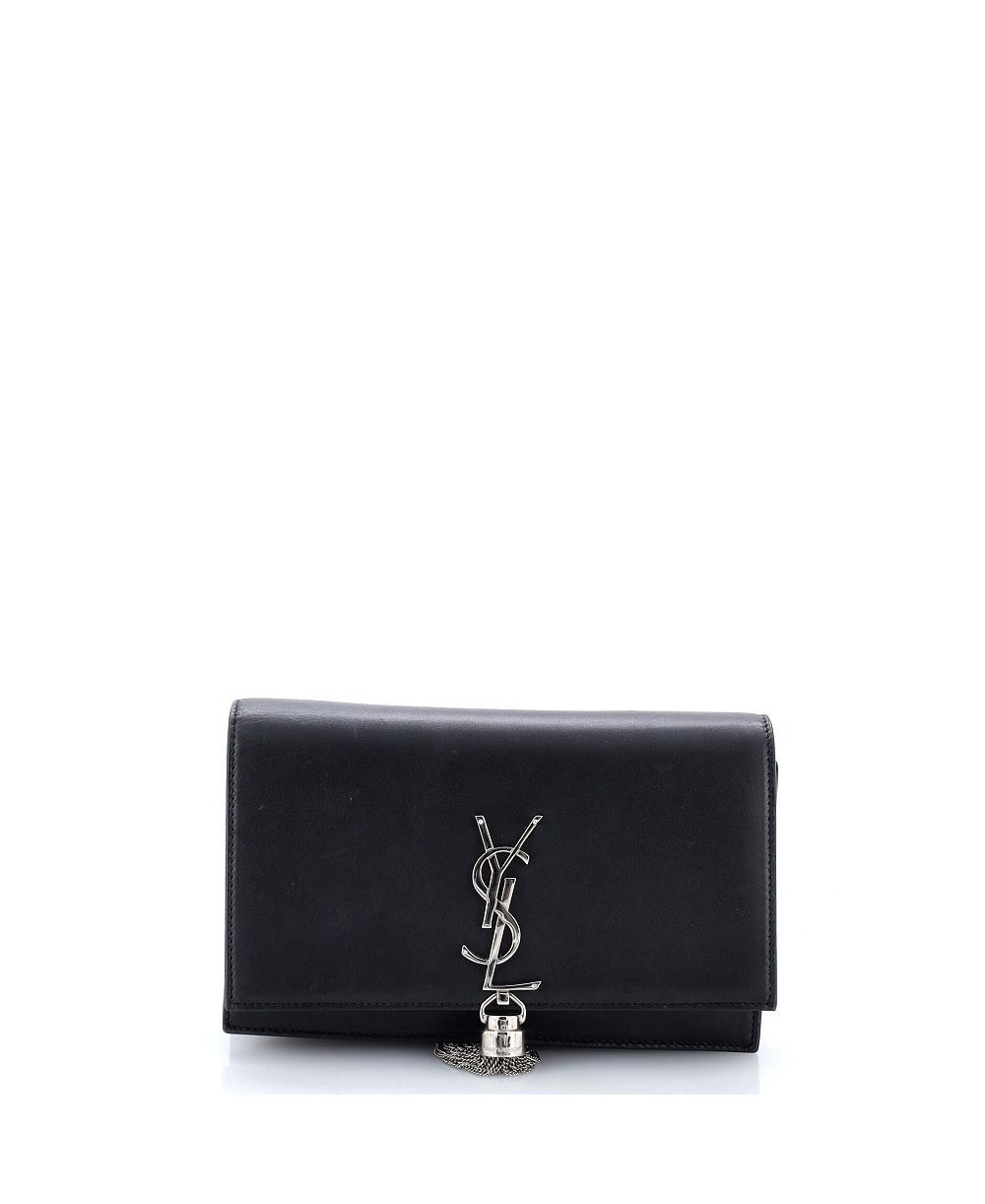 Б/у маленькая сумка через плечо Saint Laurent Classic Monogram с кисточкой из кожи с монограммой