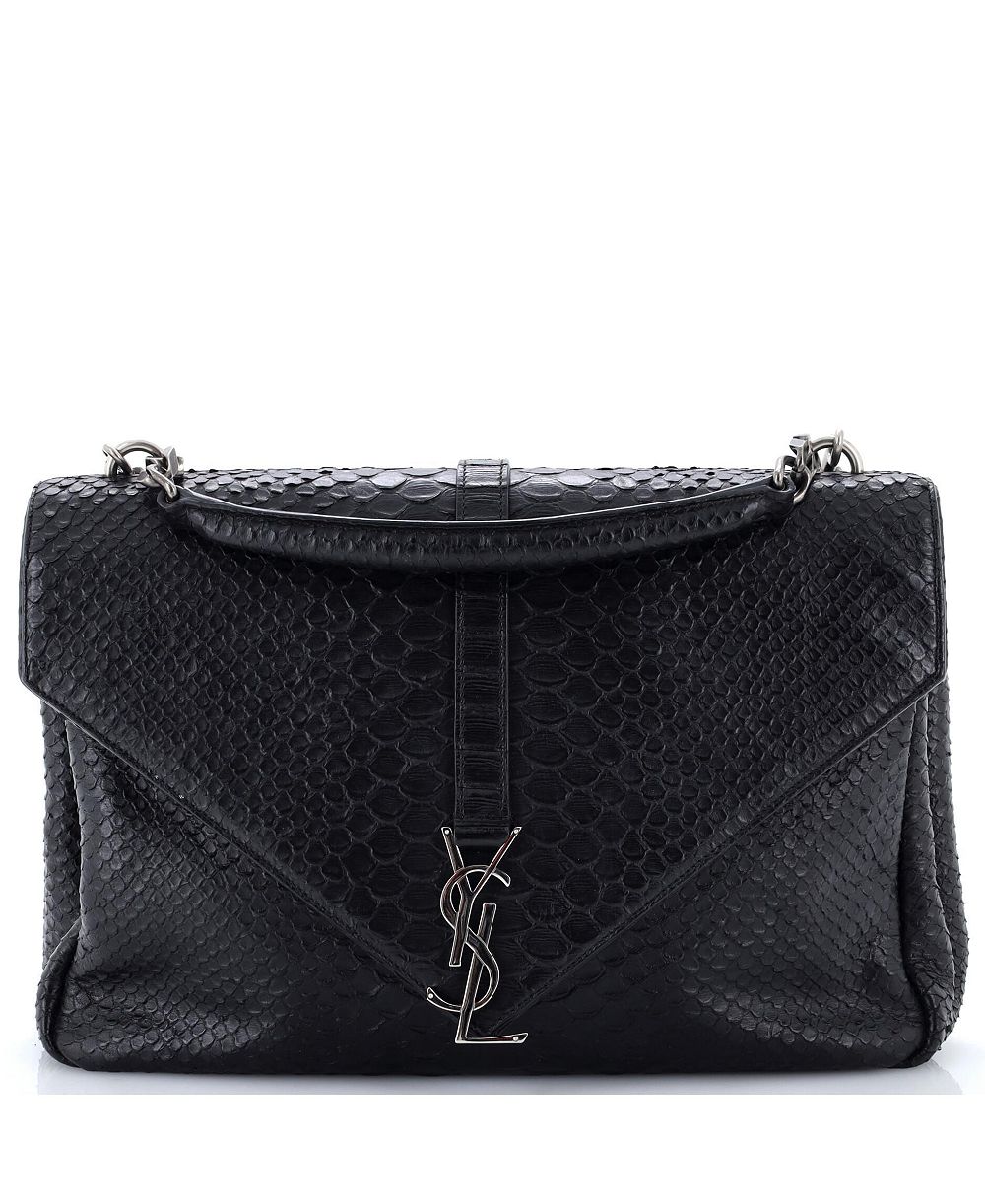 Б/у большая сумка Saint Laurent Classic Monogram College из тисненой кожи
