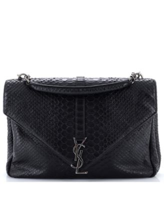 Б/у большая сумка Saint Laurent Classic Monogram College из тисненой кожи