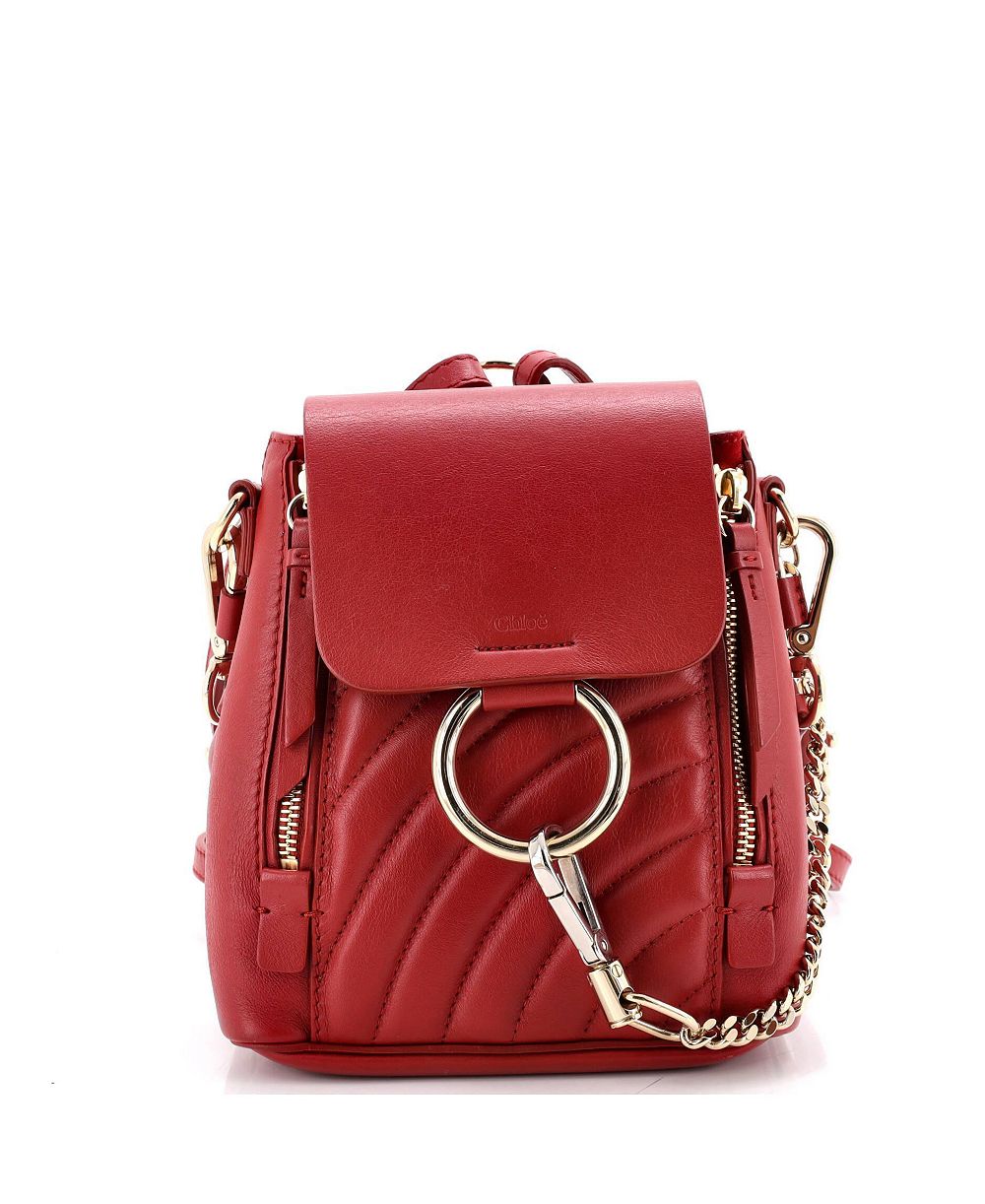 Б/у маленький рюкзак Faye из стеганой кожи Chloe