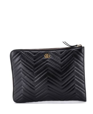 Pre-Owned Gucci GG Marmont Matelasse Portfolio Clutch