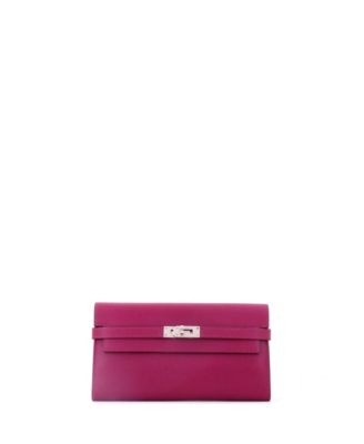 Б/у кожаный длинный кошелек HERMÉS Kelly Epsom, 8"Ш x 4,5"В x 1"Г