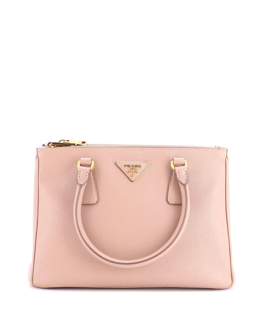Pre-Owned Prada Большая сумка-тоут Galleria Double Zip из кожи Saffiano с двумя молниями