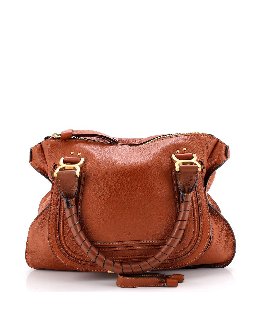 Б/у средняя кожаная сумка через плечо Chloe Medium Marcie
