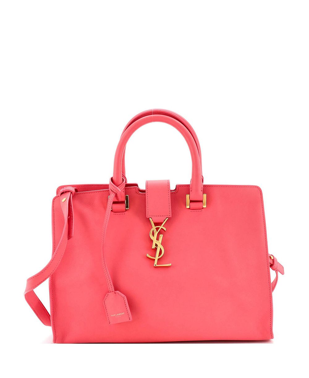 Кожаная сумка Saint Laurent Small Monogram Cabas, Pre-Owned