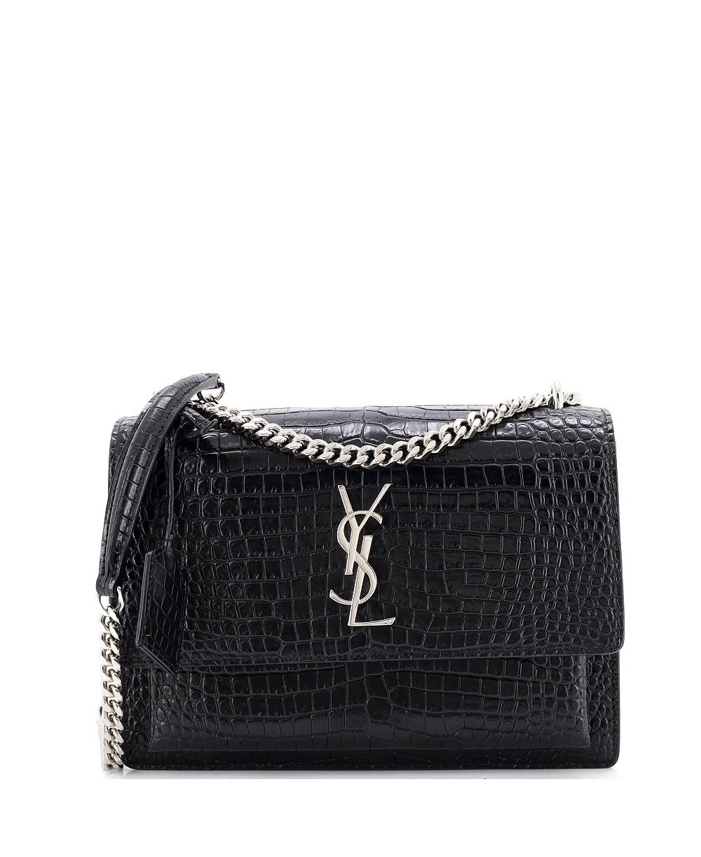 Pre-Owned Saint Laurent средняя сумка-кроссбоди Sunset из тисненой кожи