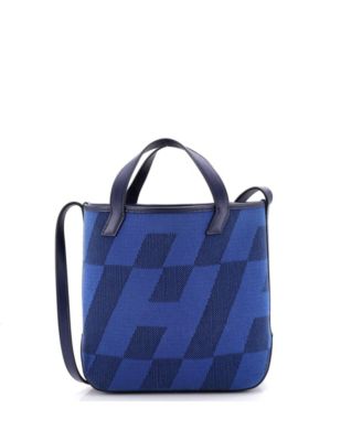 Б/у сумка Hermes 27 Cabas H en Biais из холста с кожей