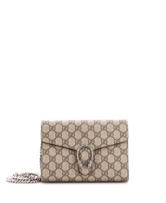 Маленькая сумка-кошелек Gucci Dionysus на цепочке из ткани GG с покрытием