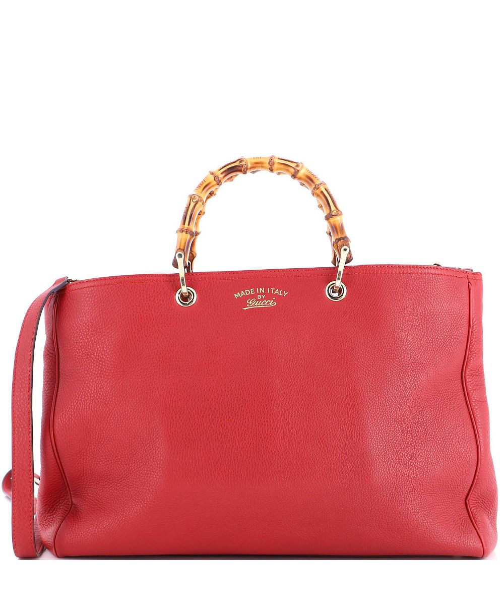 Pre-Owned Gucci большая сумка-тоут Bamboo Shopper из кожи