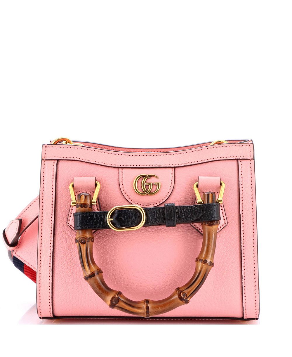 Pre-Owned Gucci Mini Diana NM Bamboo Handle Tote Leather