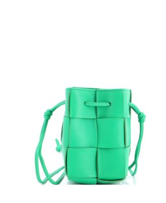 Pre-Owned Bottega Veneta Small Cassette ведро сумка Maxi Intrecciato Plisse кожа