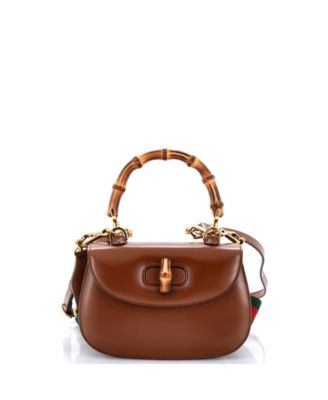 Б/у сумка Gucci Small Bamboo 1947 с верхней ручкой из кожи