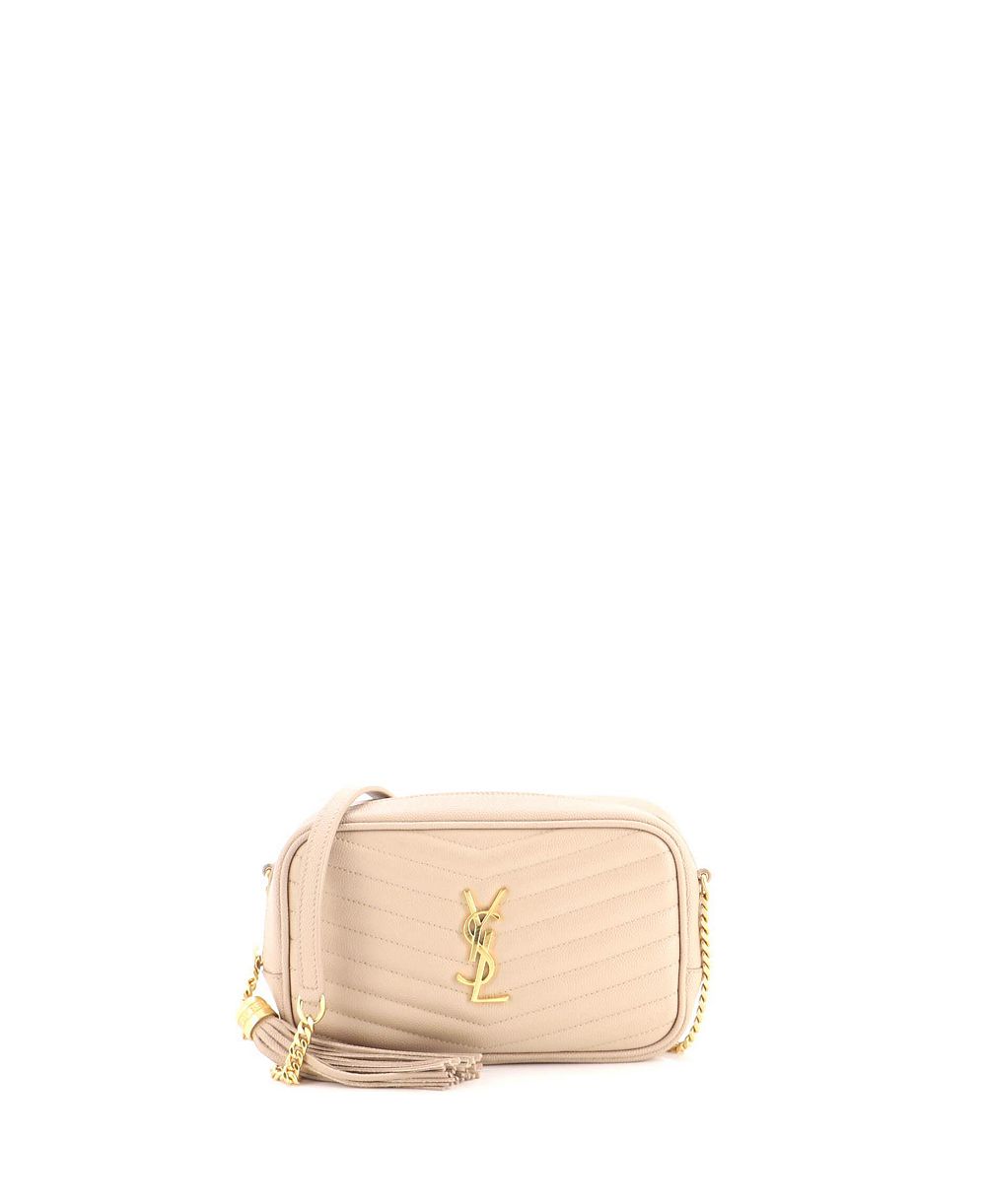 Б/у сумка-камера Saint Laurent Mini Lou из стеганой кожи с ромбовидным тиснением