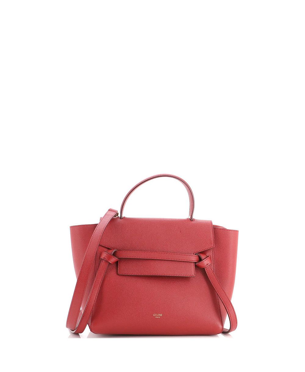Б/у кожаная сумка Celine Nano Belt Bag через плечо