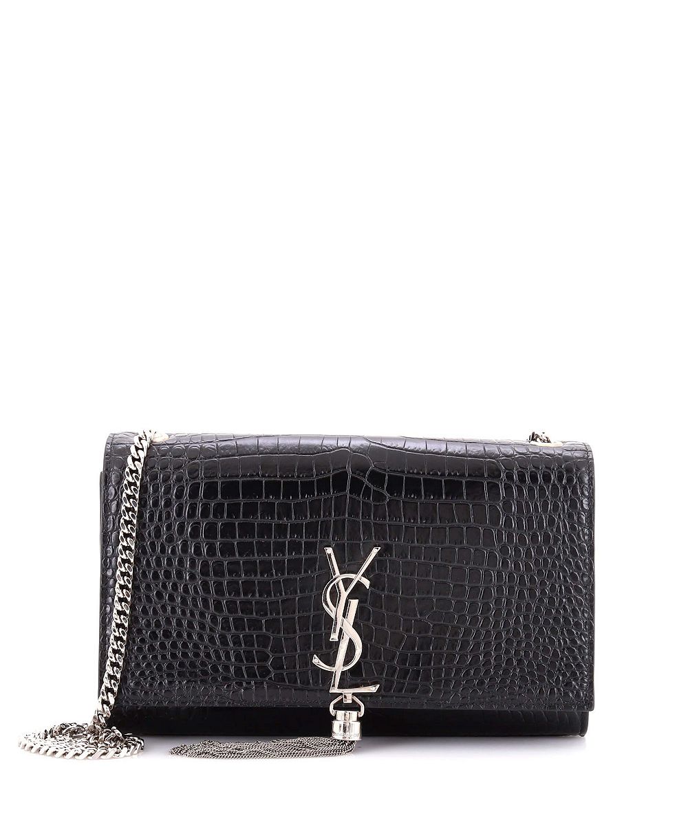 Б/у сумка через плечо Saint Laurent Medium Classic Monogram Tassel из тисненой кожи