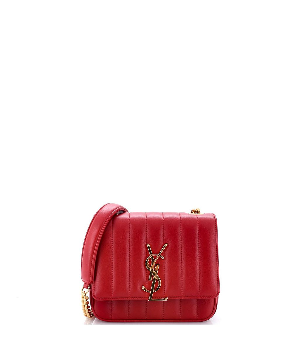 Pre-Owned Saint Laurent кожаная сумка-кроссбоди Vicky со стежкой