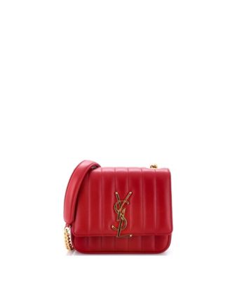 Pre-Owned Saint Laurent кожаная сумка-кроссбоди Vicky со стежкой