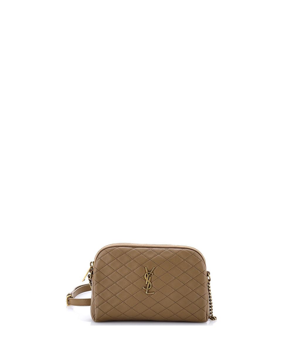 Pre-Owned Saint Laurent кожаная сумка-кроссбоди Gaby с молнией и стеганым дизайном