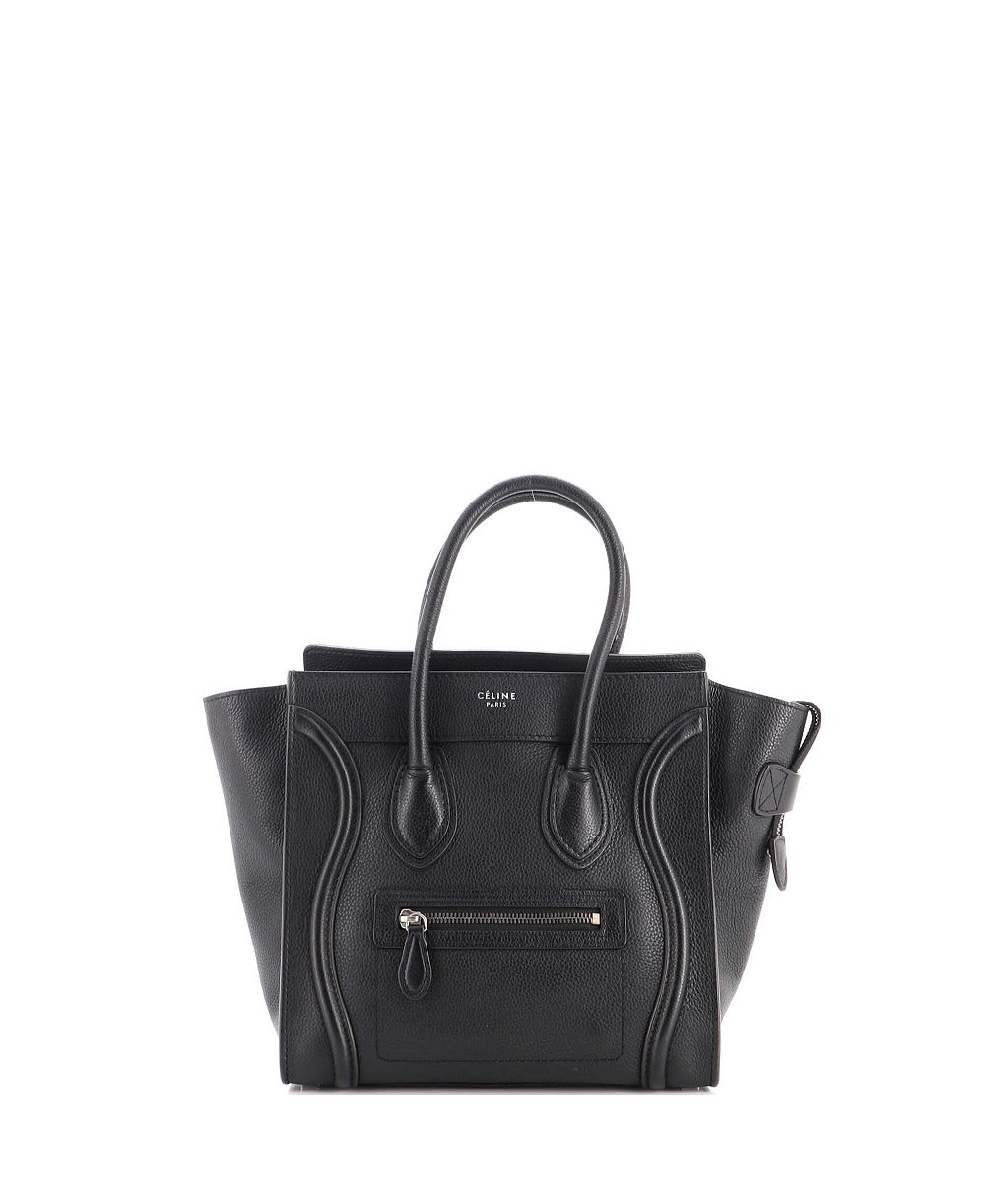 Средняя сумка-тоут Celine Micro Luggage из зернистой кожи, состояние: б/у