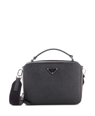 Маленькая сумка через плечо Prada из кожи Saffiano цвета бrique, состояние: б/у