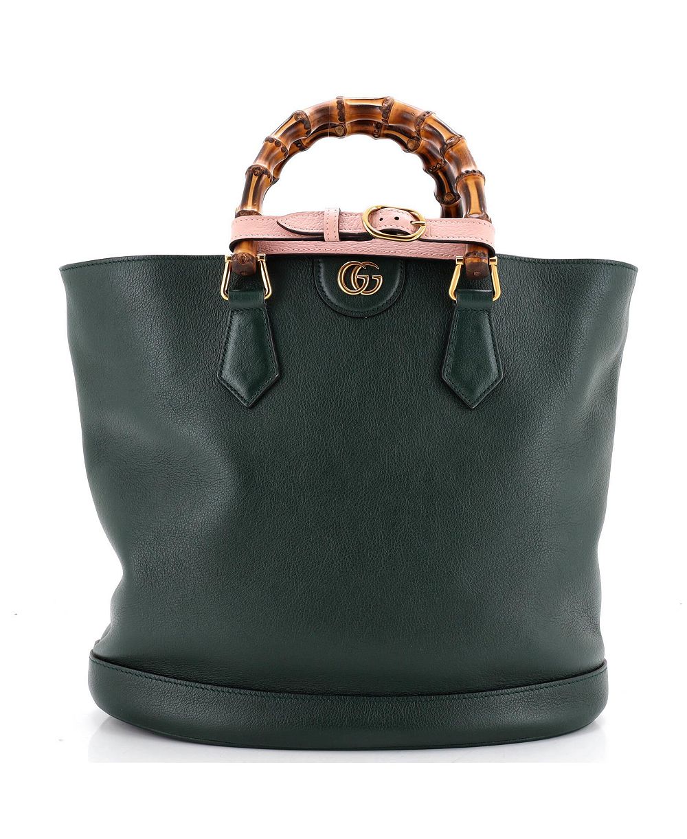 Б/у кожаная сумка-ведро Gucci Medium Diana Convertible