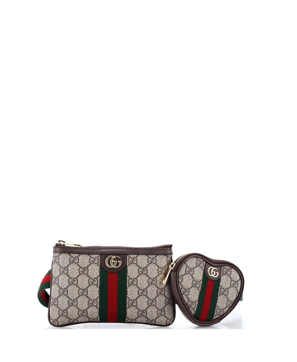 Сумка-кошелек Gucci Ophidia Heart Coated-Canvas, Pre-Owned Gucci