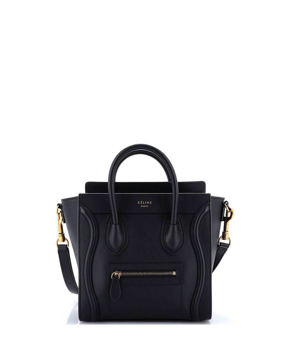 Pre-Owned Celine маленькая сумка Nano Luggage из гладкой кожи