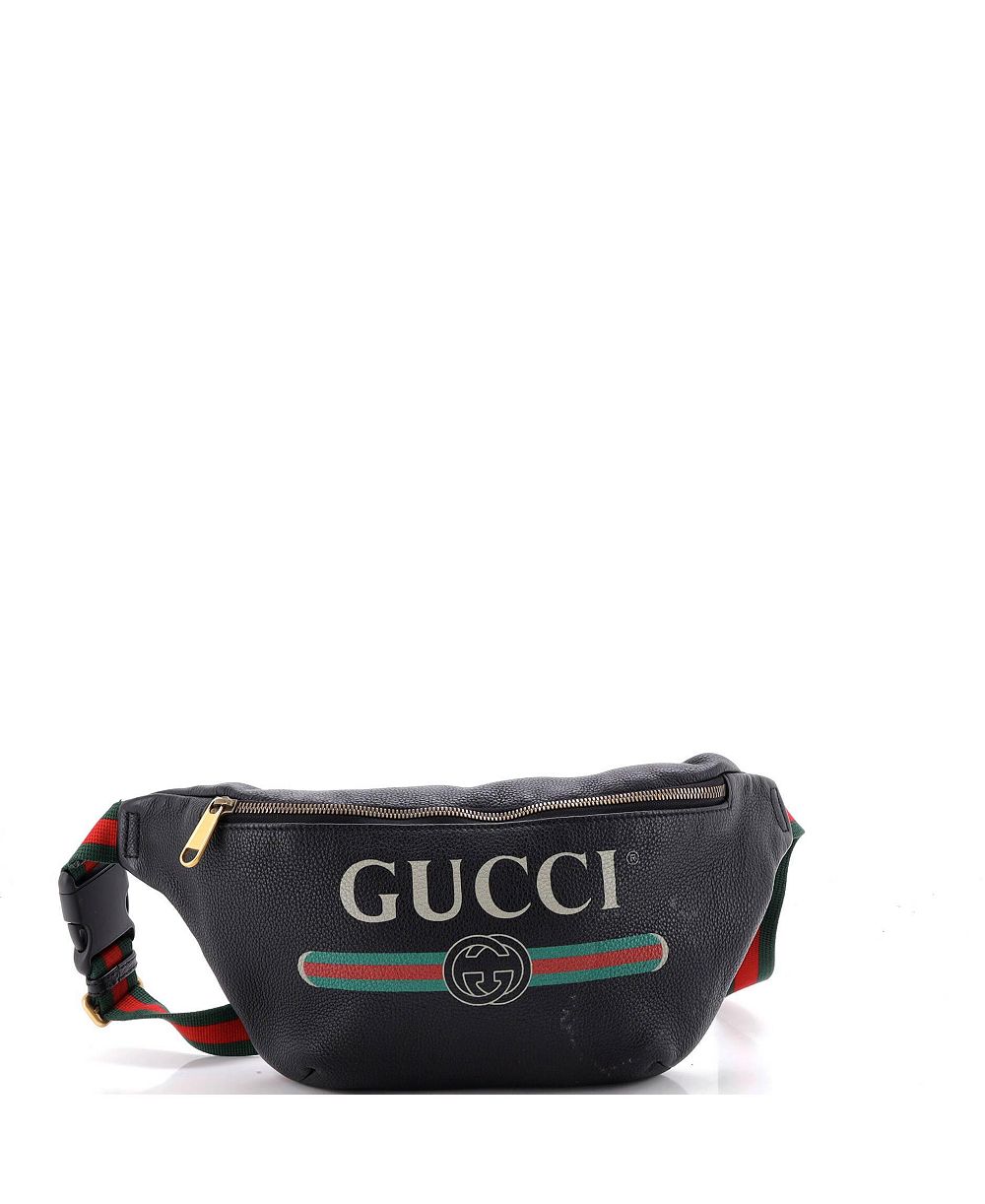 Кожаная сумка-ремень Gucci с логотипом, состояние: б/у