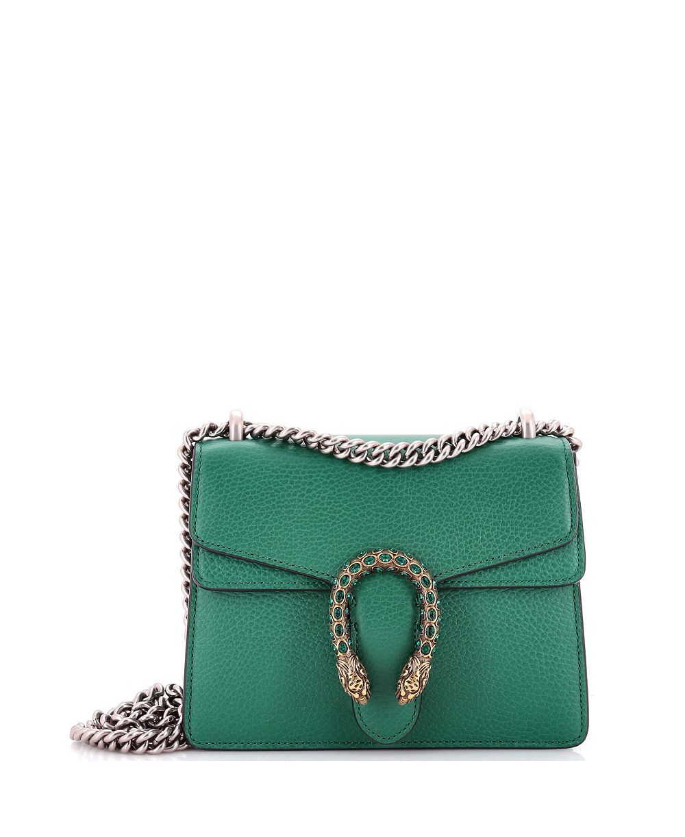 Б/у маленькая кожаная сумка через плечо Gucci Mini Leather Dionysus