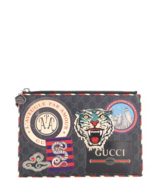 Pre-Owned Gucci Night Courrier GG Coated Canvas with Applique Pouch