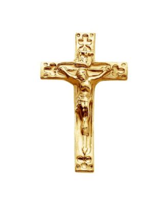 Curata Jewelry мужская нагрудная булавка-крест из желтого золота 14k 20x12mm