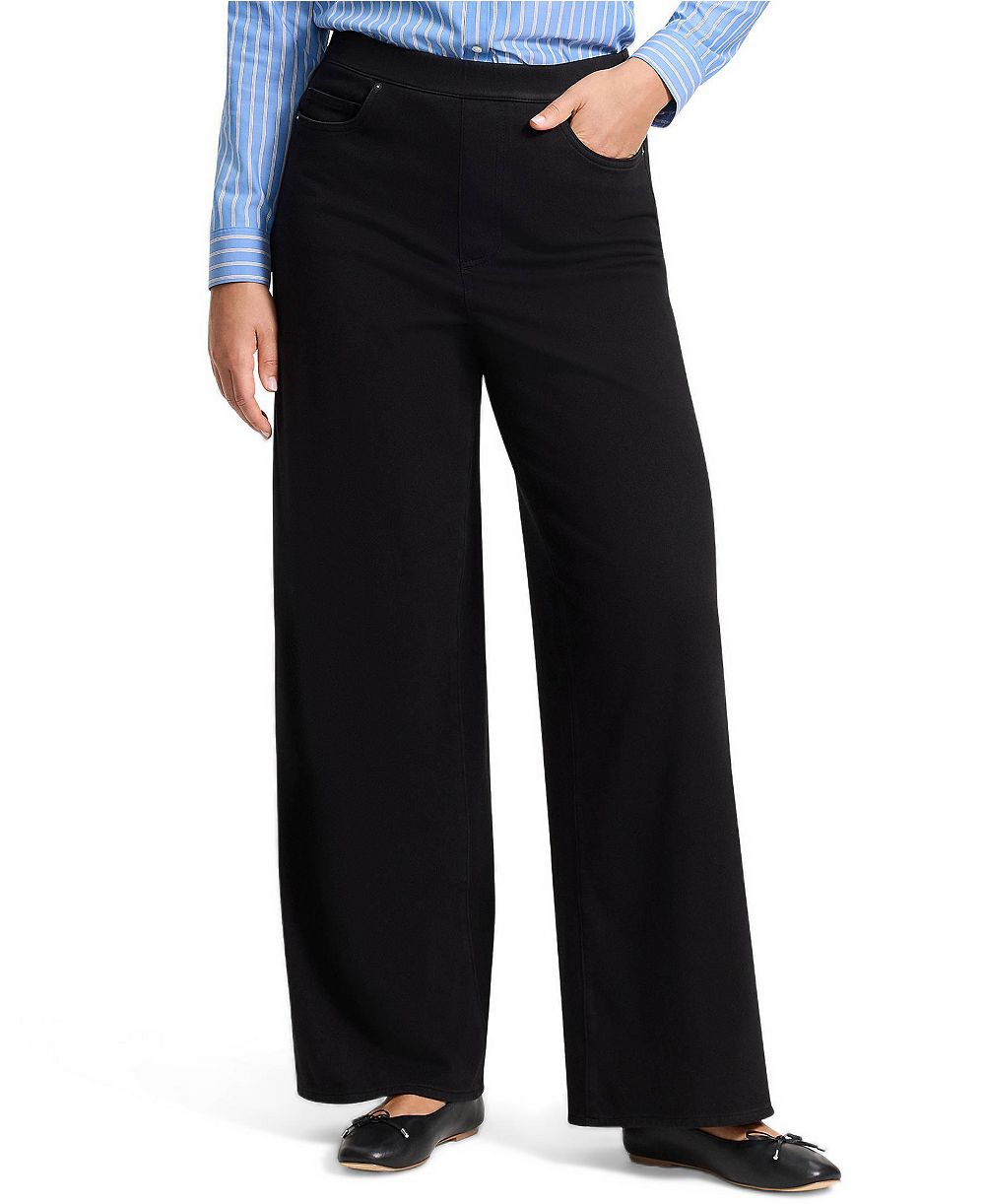 Lands' End Women's Starfish High-Rise Wide-Leg Cotton-Blend Jeans
