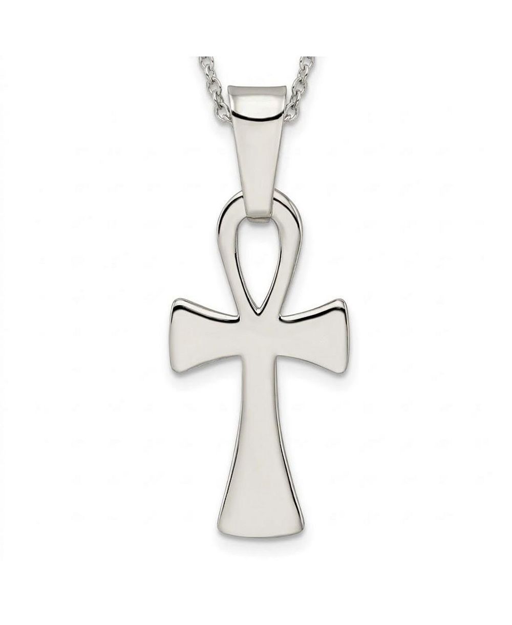 Curata Jewelry Polished Ankh Cross Pendant