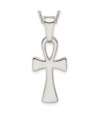 Curata Jewelry Polished Ankh Cross Pendant