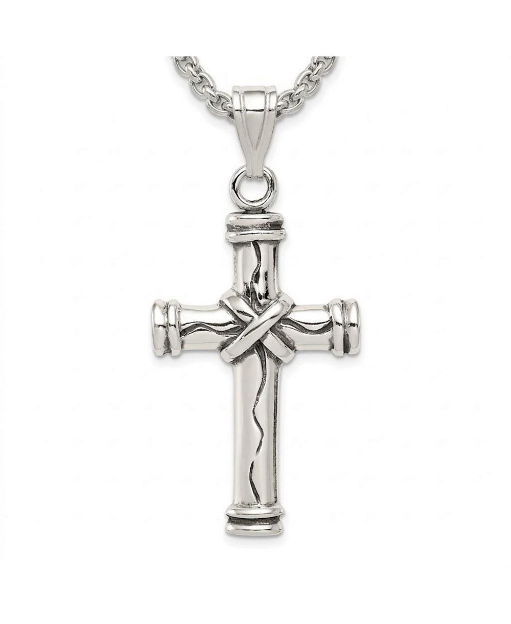 Curata Jewelry Sterling Silver Antiqued Cross Pendant