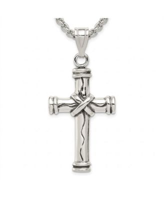 Curata Jewelry Sterling Silver Antiqued Cross Pendant