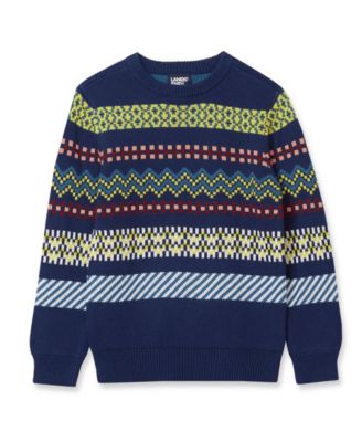 Dark navy multi fairisle