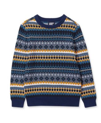 Blue multi fairisle