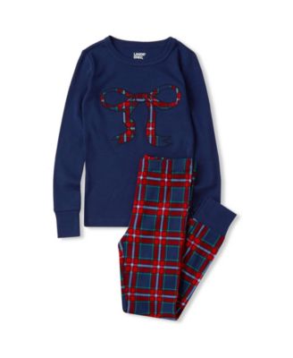 Bow/dark blue plaid