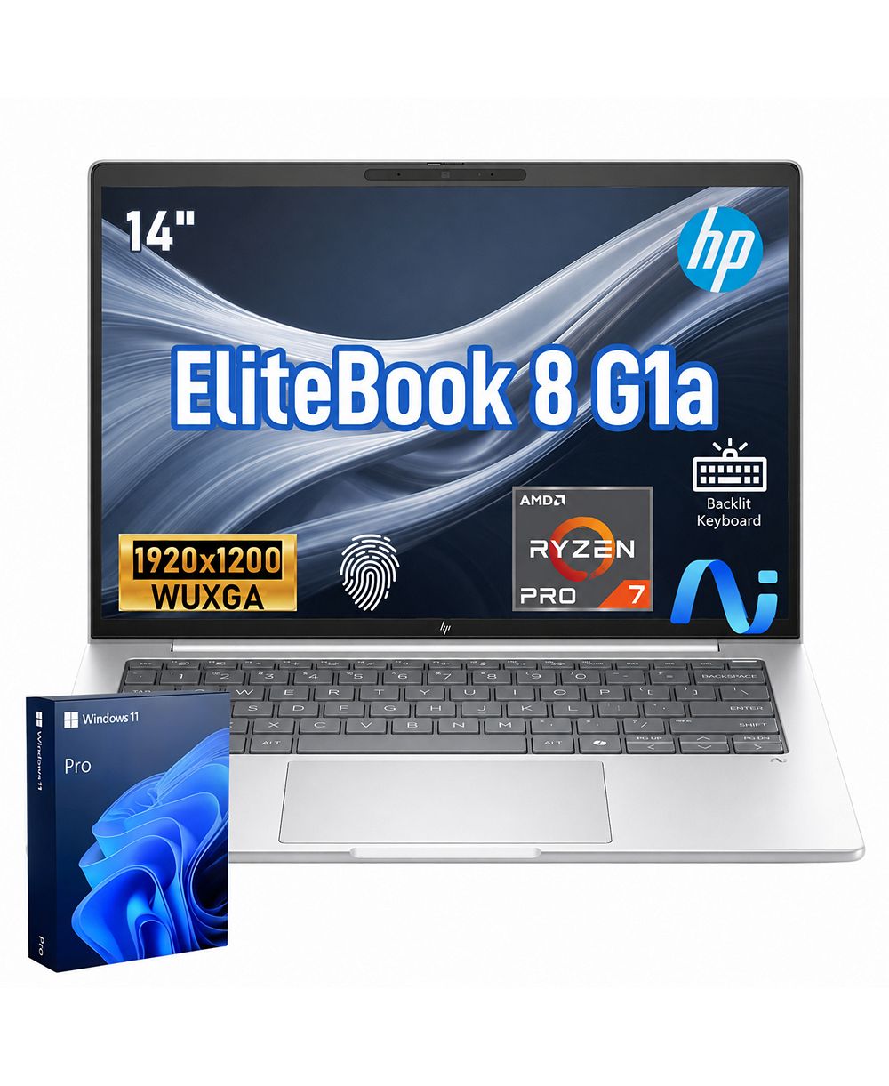 Бизнес-ноутбук HP EliteBook 8 G1a 14" с AMD Ryzen 7 Pro 250 и 32 ГБ DDR5