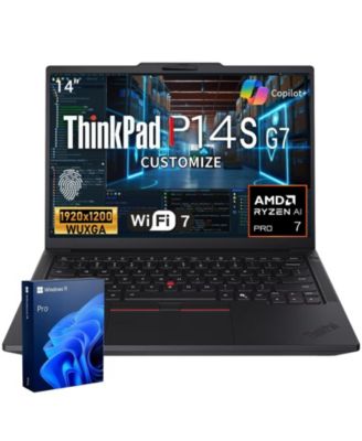 LENOVO ThinkPad P14s Gen 7 14" FHD+ бизнес-ноутбук, AMD Ryzen AI 7 Pro 450, AMD Radeon Graphics, 32 ГБ ОЗУ, 1 ТБ SSD, Wi-Fi 7, Windows 11 Pro, черный