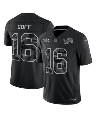 Men's Nike Jared Goff Black Detroit Lions 2026 Salute to Service Limited Jersey