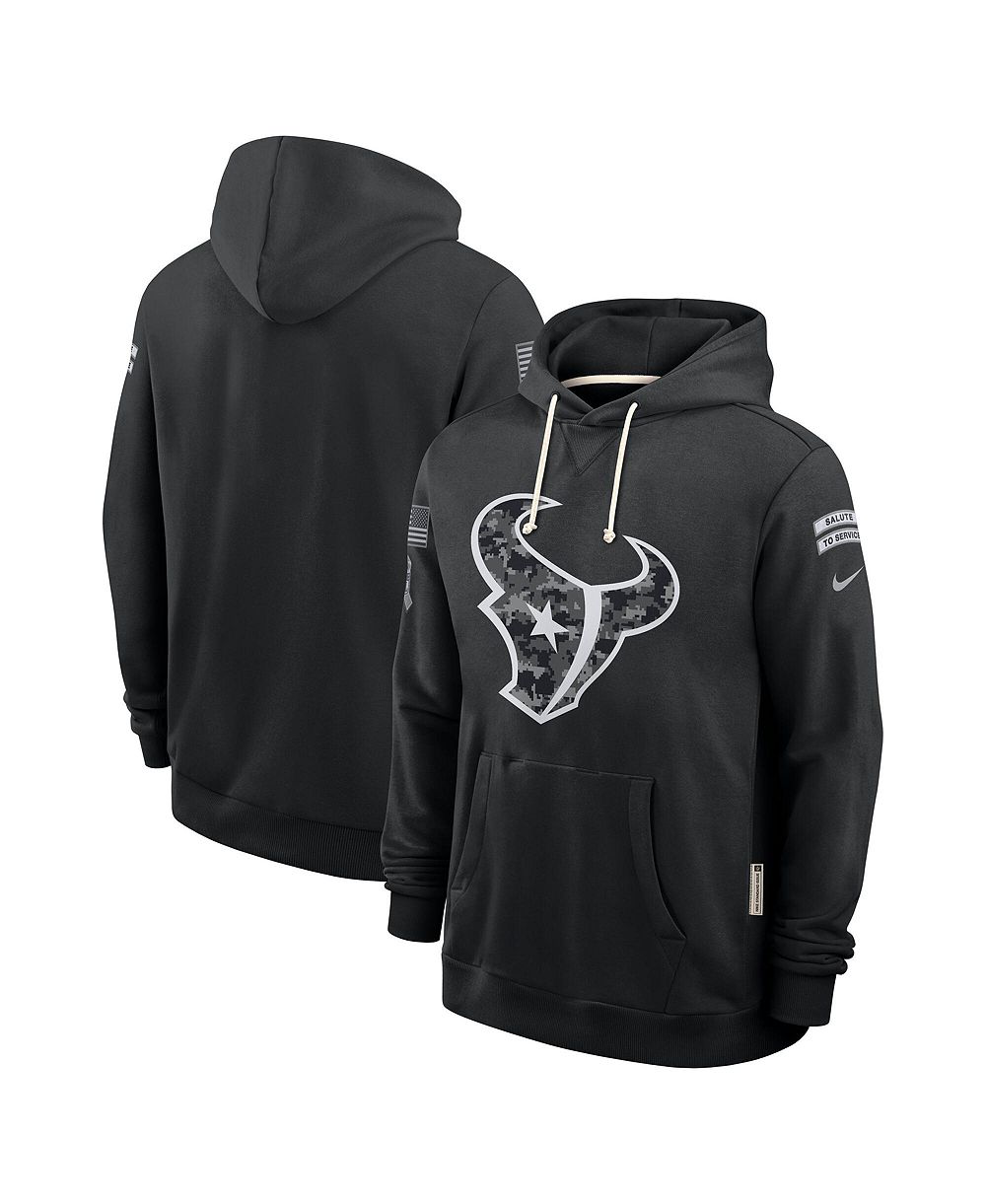 Nike Men's Black Houston Texans 2026 Salute to Service Sideline Pullover Hoodie
