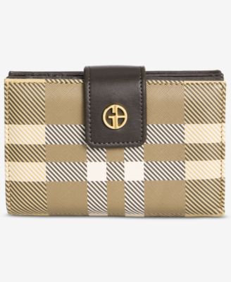 Giani Bernini Fall Plaid Framed Indexer Wallet, Macy's Exclusive