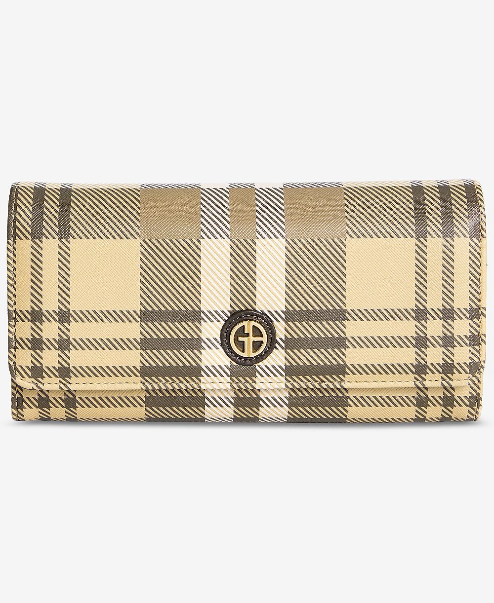 Giani Bernini Fall Plaid Framed Receipt Manager Wallet, Macy's Exclusive