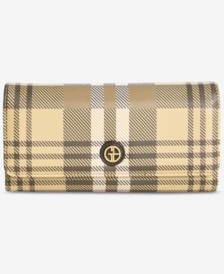 Giani Bernini Fall Plaid Framed Receipt Manager Wallet, Macy's Exclusive